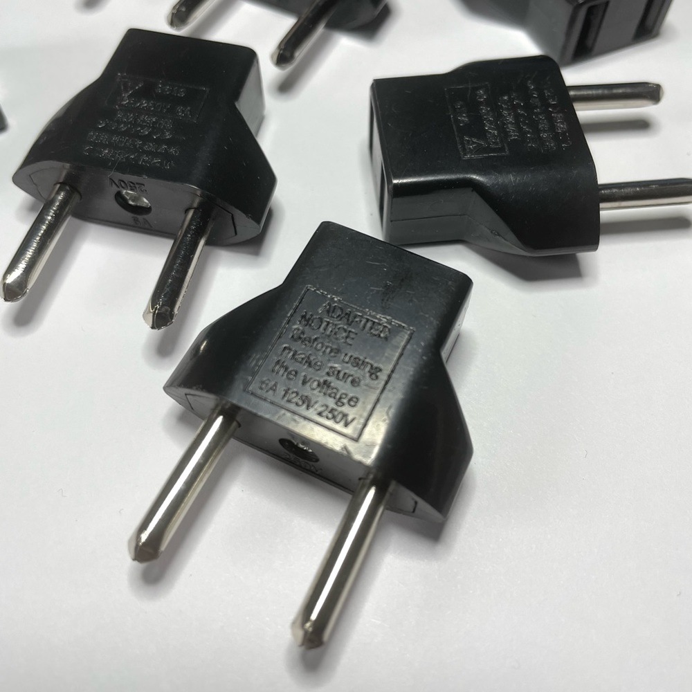 Type B to C adapter plugs.